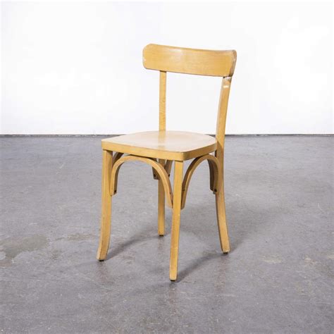 1950s French Baumann Blonde Beech Bentwood Dining Chairs Set Of Ten For Sale At 1stdibs