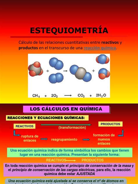 1° Estequiometria Pdf Estequiometría Reacciones Químicas