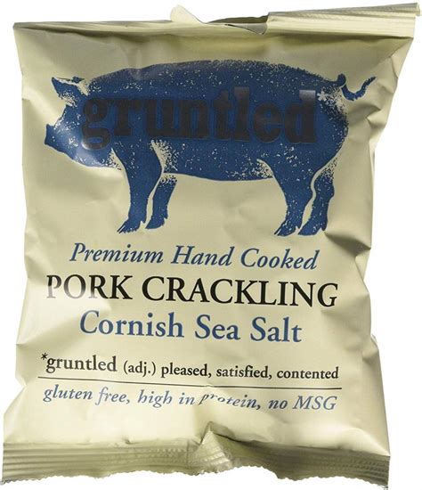 Gruntled Pork Crackling Cornish Sea Salt 40g Approved Food