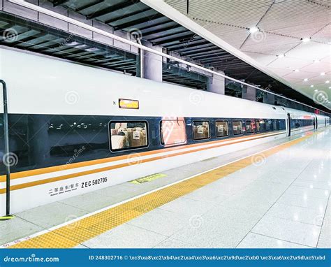 Railway Station Platform High Speed Train Editorial Photo Image Of