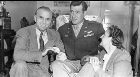 Louis Zamperini at home with his parents after his return as a POW in