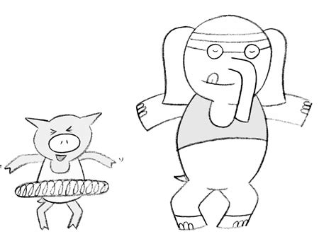 Printable elephant and piggie coloring pages. Elephant And Piggie Coloring Pages - Coloring Home