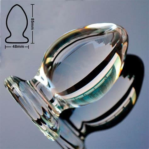 48mm Vagina Ball Big Pyrex Glass Anal Dildo Bead Large Crystal Butt