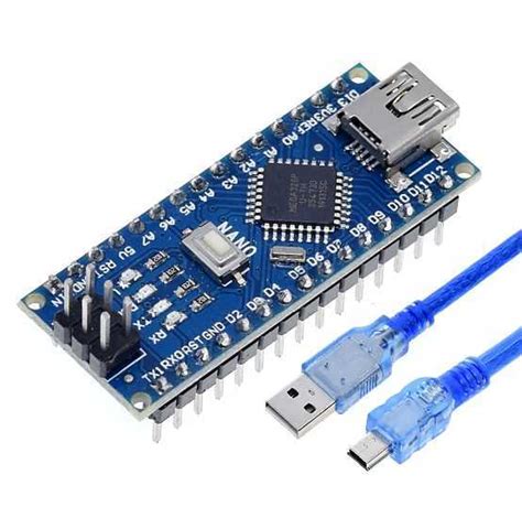 Arduino senses the environment by receiving inputs from many sensors, and affects its surroundings. ARDUINO NANO V3.0 CON CABLE USB COMP | SAI SAC