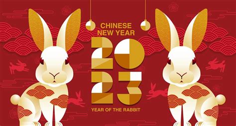 Lunar New Year Chinese New Year 2023 Year Of The Rabbit Chinese Traditional 6628455 Vector