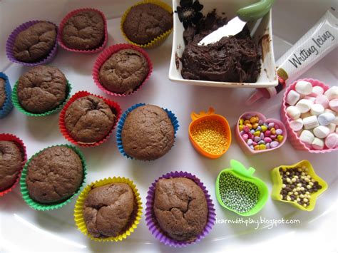 Frost your cake and choose whatever theme you'd like your cake. Learn with Play at Home: Decorating Cupcakes (With added ...