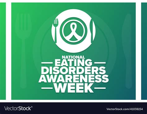 national eating disorders awareness week holiday vector image