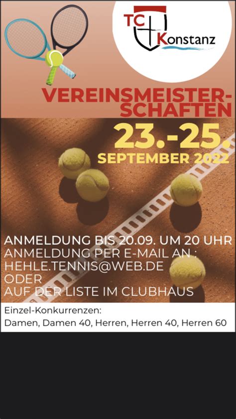 Vereinsmeisterschaften 2022 Tennisclub Konstanz