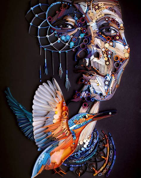 Incredible Quilled Paper Portraits By Yulia Brodskaya Design Swan