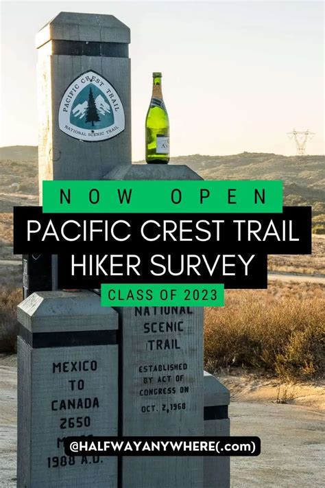 Now Open 2023 Pacific Crest Trail Hiker Survey Halfway Anywhere