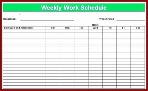 Excel Work Schedule Template Excel Templates