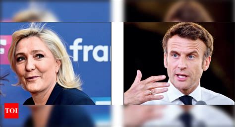 Macron France Elections Today Macron In Pole Position Le Pen Racing Hard Times Of India