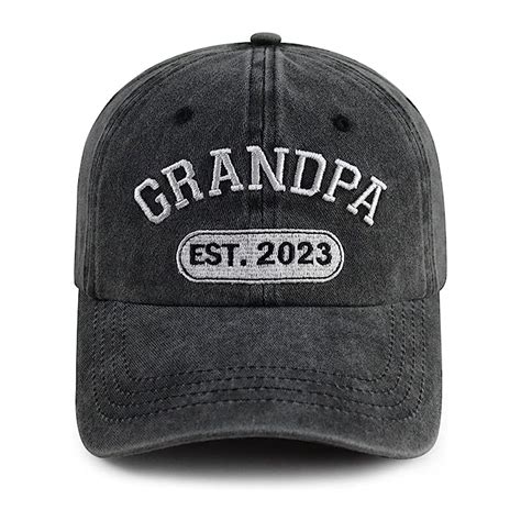 New Grandpa Ts For Men Funny Grandpa Est 2023 Hats