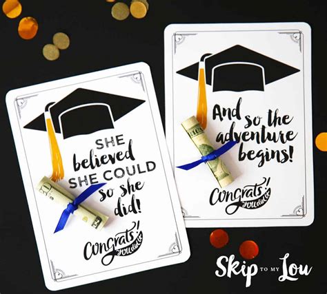 free graduation cards with positive quotes and cash