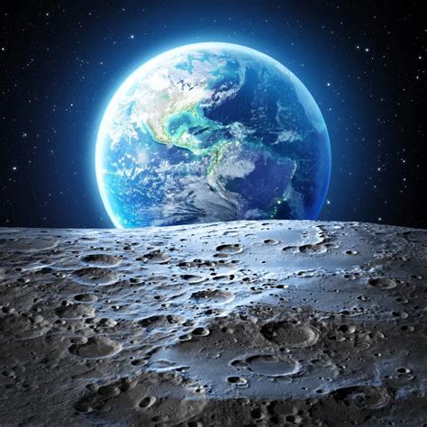 Laeacco Universe Space Moon Surface Earth Scene Baby Photography