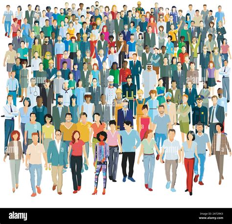 Large Group Of People Vector Illustration Stock Vector Image And Art