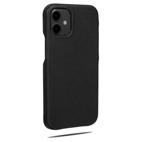 Personalized All Black Iphone 12 Leather Case Kulör Cases