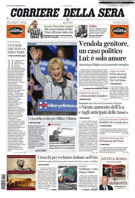 Nelle redazioni dei giornali inglesi e in quelle dei giornali italiani ieri sera c'erano due aperture già pronte. Le prime pagine dei quotidiani che sono in edicola oggi 29 ...