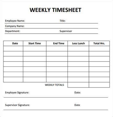 An Employee Timesheet Is Shown In The Form Of A Blank Sheet For Employees