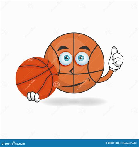 The Basketball Mascot Character Becomes A Basketball Player Vector