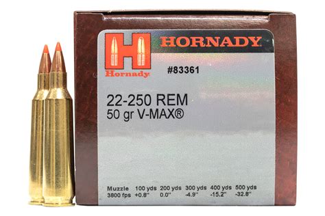 Hornady 22 250 Remington 50 Gr V Max 50box For Sale Online