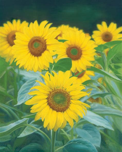 Sunflower Painting Print Sunflower Oil Painting Sunflower Etsy
