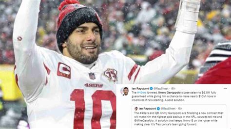 Highest Paid Backup Twitter Goes Bonkers With Jimmy Garoppolo S Surprise Extension With The