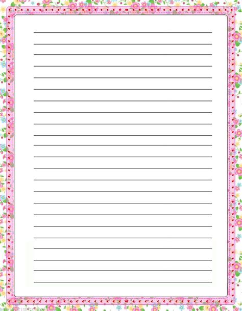 Printable Notebook Paper With Designs World Of Label Printable Lines