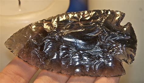 Arrowhead Knapped From Obsidianvolcanic Glass This Is A Very Fine