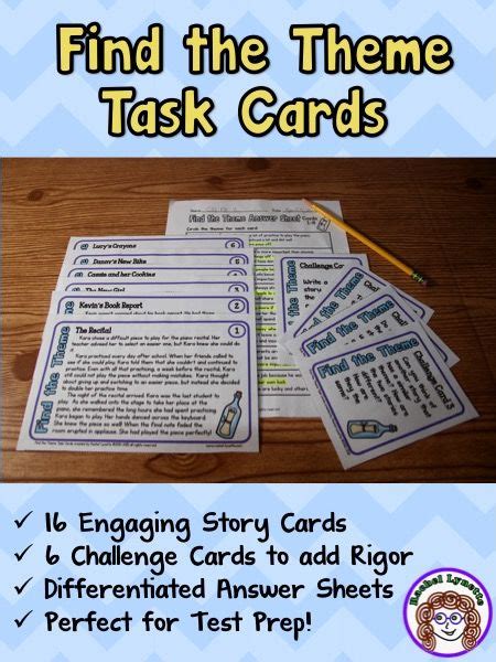 Theme Task Cards With Print And Digital Versions Reading Differentiation