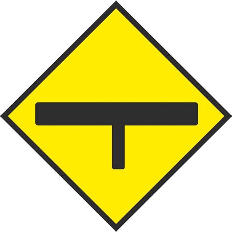 W 016 T Junction Major Road Ahead Road Warning Signs Ireland