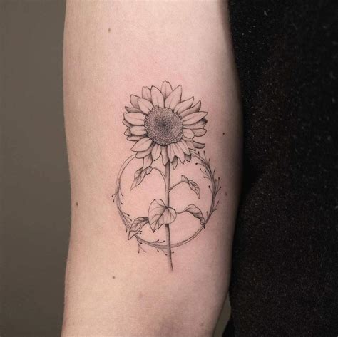 Simple Sunflower Tattoos Designs Best Flower Site