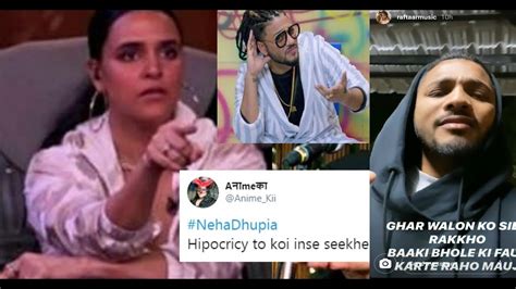 Raftaar React On Neha Dhupia Memes And Troll Youtube