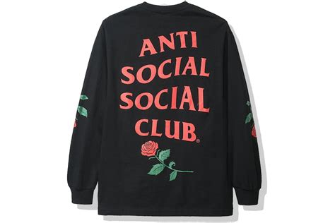 Anti Social Social Club Violets Are Blue Long Sleeve Tee Fw19 Black