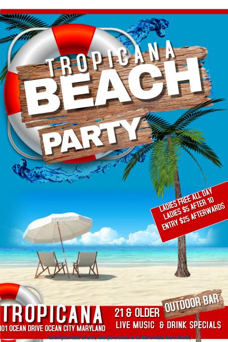 Beach Party Template Postermywall