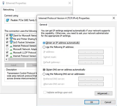 How To Change The Network Adapter Settings In Windows To Automatically Obtain An Ip Address From