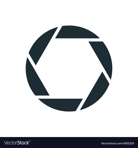 Camera Shutter Simple Conceptual Logo Royalty Free Vector
