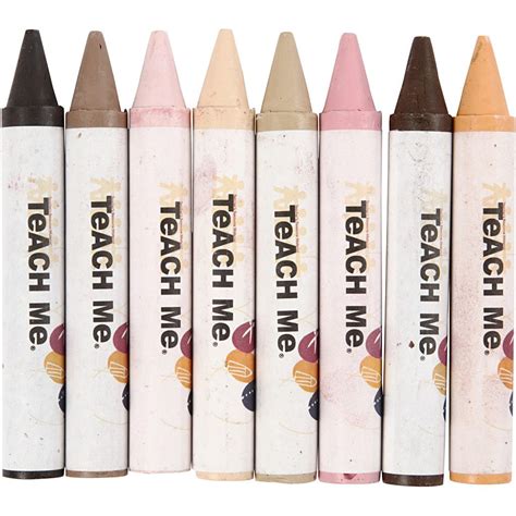 Teachme Wax Crayons Skin Tone Colours Pack Of 8