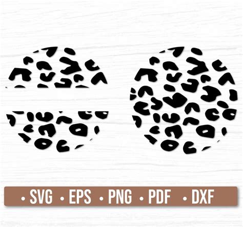Leopard Circle Svg Leopard Frame Circle Monogram Svg Files Cheetah