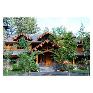 Rustic Lake Cabin Montagne Façade Seattle par Hendricks