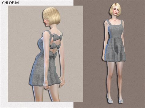 Chloem — Dress With Bowknot Created For The Sims 4 12