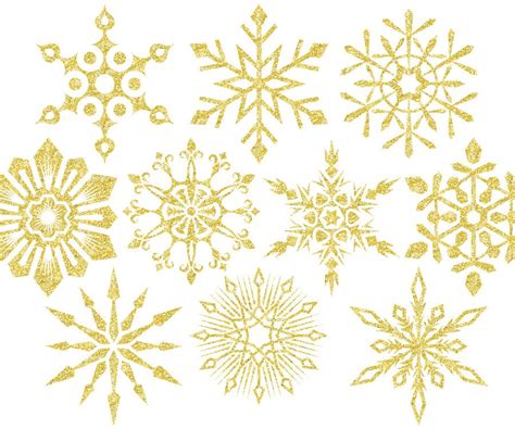 Free Snowflake Cliparts Gold, Download Free Snowflake Cliparts Gold png