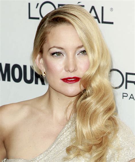 Kate Hudson Long Wavy Light Golden Blonde And Brunette Two Tone Hairstyle