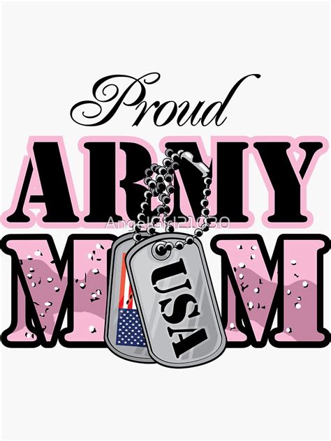 Proud Army Mom Sticker For Sale By Angelgirl21030 Redbubble