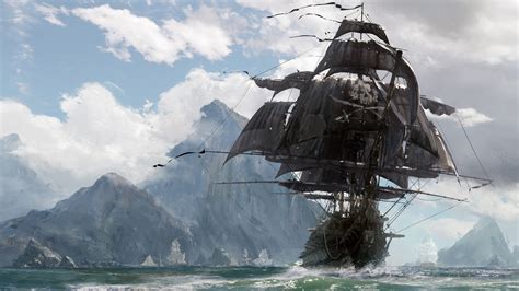Ship Video Games Skull And Bones Skull Pirates Sea Island Water