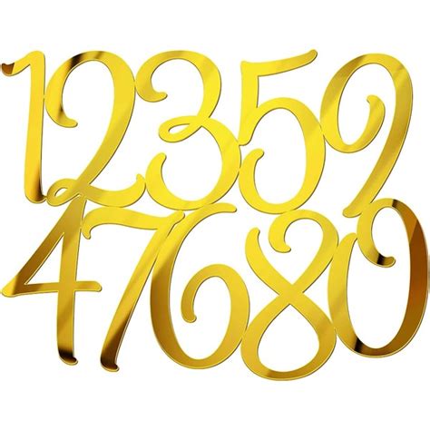 Acrylic Number Cake Topper Diy Cupcake Toppers With 0 9 Numbers