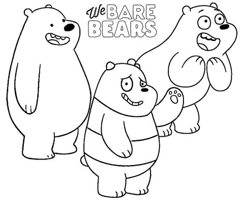 کارتون we bare bears cartoon. We Bare Bears Drawing | We Bare Bears Coloring/Drawing ...