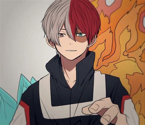 Todoroki Shouto Anime Arte