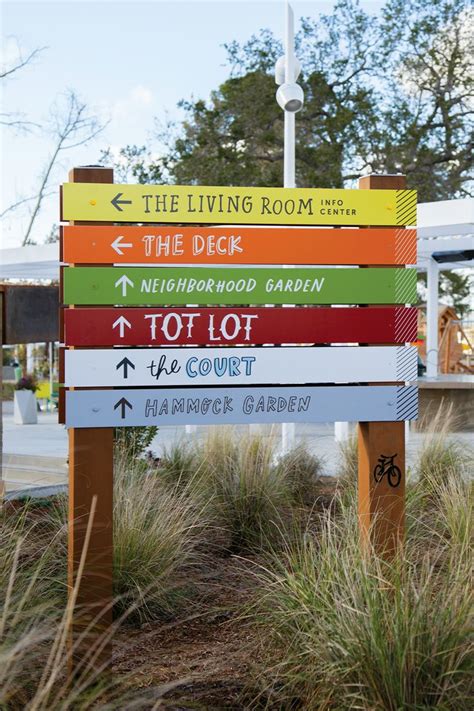 Whimsical Wayfinding Signage For Parasol Park In Irvine California In