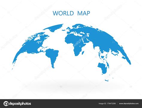 World Map Globe Isolated On White Background Stock Vector Stock